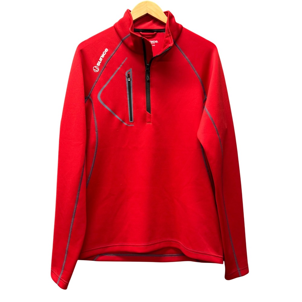 Sunice 1/2 Zip Pullover Mens M Allendale Red Activewear Thermal Performance